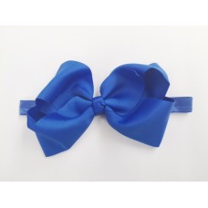 Large "Charlotte" grosgrain bow headband - Royal Blue